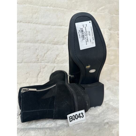 Lucky Brand Baelee Boot 6.5M Suede Leather Stack Heel Biker Festival Ankle Boot - Picture 6 of 6